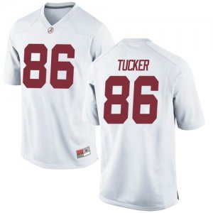 Youth Alabama Crimson Tide #86 Carl Tucker White Replica NCAA College Football Jersey 2403XKOG6